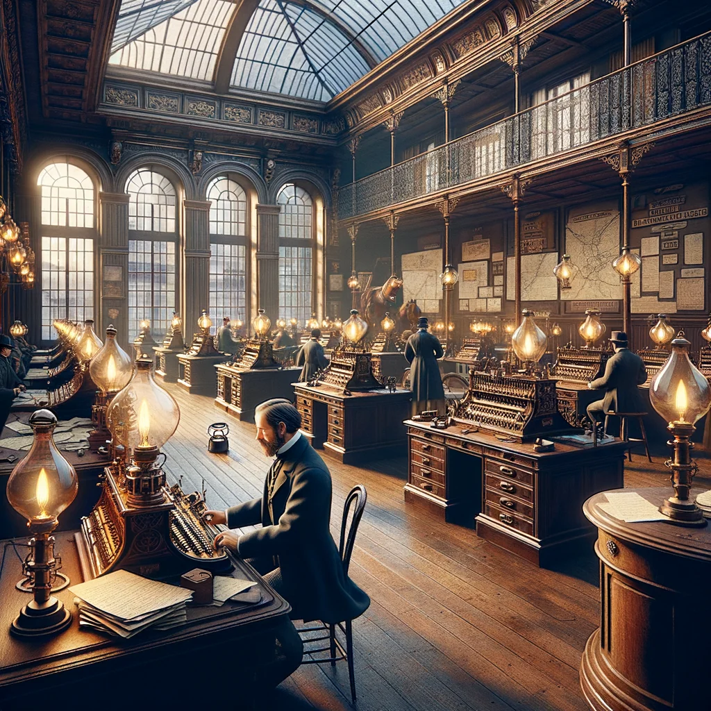 Une représentation imagée des moyens de communication de l'époque