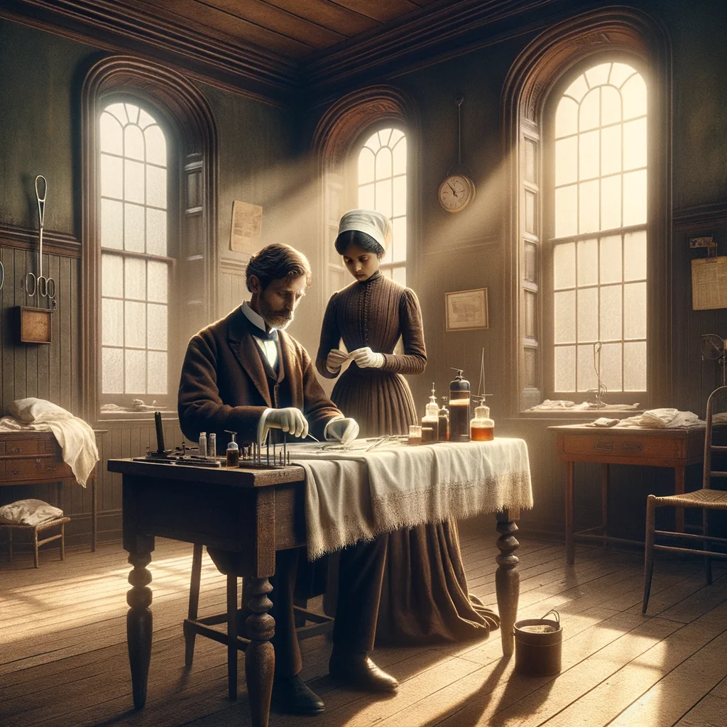 Une représentation d'une pratique médicale telle qu'on la pratiquait à l'époque